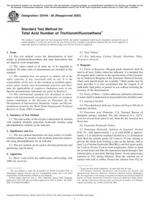 Método estándar de prueba para el número total de ácido del triclorotrifluoroetano