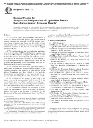 Práctica estándar para el análisis y la interpretación de los resultados de la exposición a neutrones de vigilancia del reactor de agua ligera