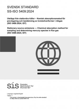 Emisiones de fuentes estacionarias — Método de absorción química para muestrear y determinar especies de mercurio en gases de chimenea (ISO 5409:2024, IDT)