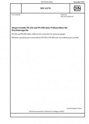 Absperrventile PN 250 y PN 400 sin toma de prueba para instrumentos de medición de presión
