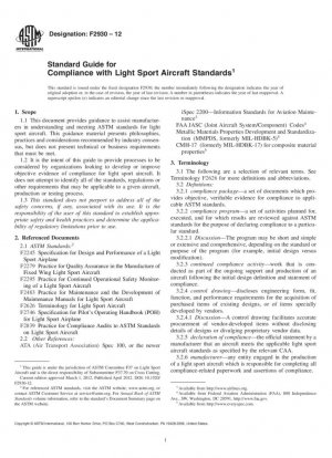 Guía estándar para el cumplimiento de los estándares de aeronaves deportivas ligeras