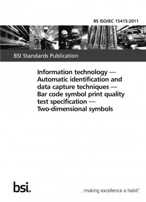 Tecnologías de la información. Técnicas de identificación automática y captura de datos. Especificación de prueba de calidad de impresión de símbolo de código de barras. Símbolos bidimensionales