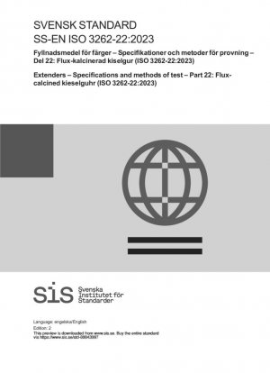 Dilatadores. Especificaciones y métodos de ensayo. Parte 22: Tierra de diatomeas calcinada con fundente (ISO 3262-22:2023)