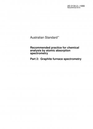 Práctica recomendada para análisis químicos mediante espectrometría de absorción atómica - Espectrometría en horno de grafito