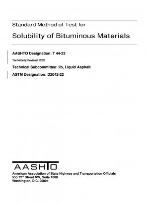 Solubilidad de materiales bituminosos
