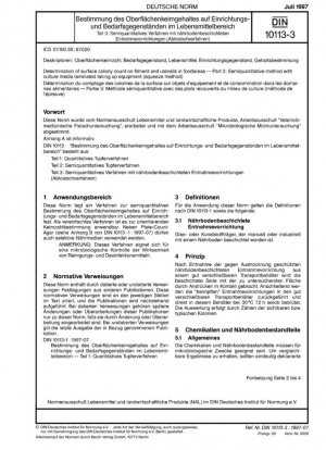 Determinación del recuento de colonias en superficie en muebles y utensilios en áreas de alimentación - Parte 3: Método semicuantitativo con medios de cultivo con equipo de recogida laminado (método de compresión)