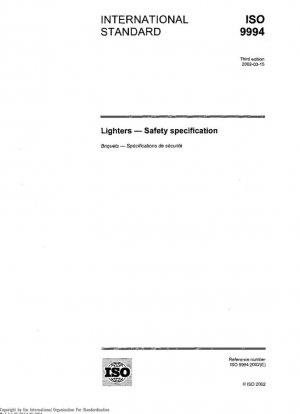 Encendedores - Especificaciones de seguridad