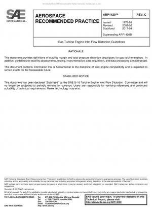 Pautas para la distorsión del flujo de entrada del motor de turbina de gas
