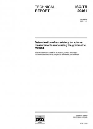 Determinación de la incertidumbre para mediciones de volumen realizadas mediante el método gravimétrico.