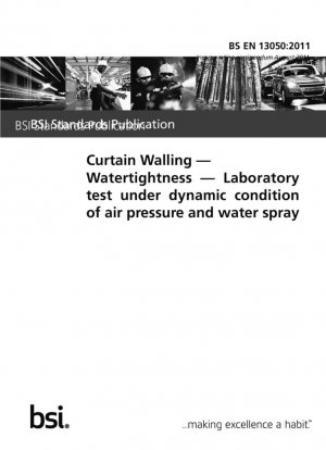 Muro cortina. Estanqueidad. Prueba de laboratorio en condiciones dinámicas de presión de aire y pulverización de agua.