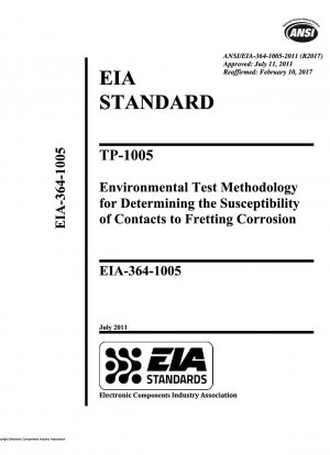 TP-1005 Metodología de prueba ambiental para determinar la susceptibilidad de los contactos a la corrosión por fricción