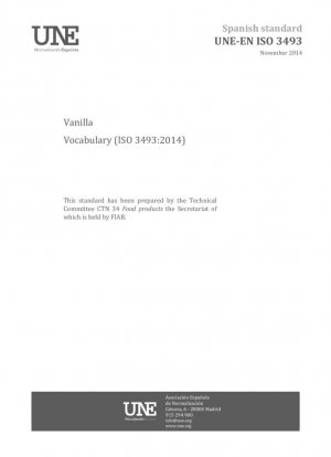 Vainilla - Vocabulario (ISO 3493:2014)