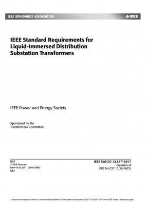 Requisitos estándar IEEE para transformadores de subestaciones de distribución sumergidos en líquido