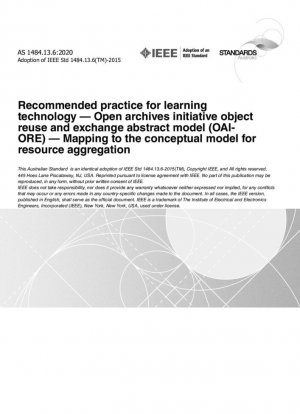 Práctica recomendada para la tecnología de aprendizaje. Modelo abstracto de intercambio y reutilización de objetos de la iniciativa de archivos abiertos (OAI-ORE). Mapeo del modelo conceptual para la agregación de recursos.