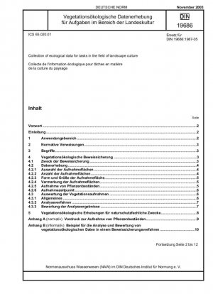 Recopilación de datos ecológicos para tareas en el ámbito de la cultura del paisaje.
