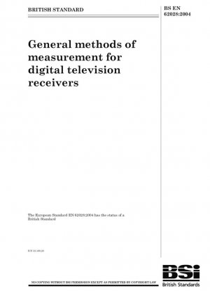 Métodos generales de medición para receptores de televisión digital.