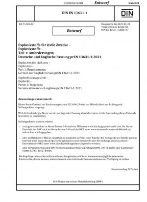 Explosivos para uso civil - Explosivos - Parte 1: Requisitos