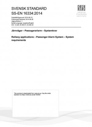 Aplicaciones ferroviarias - Sistema de alarma de pasajeros - Requisitos del sistema