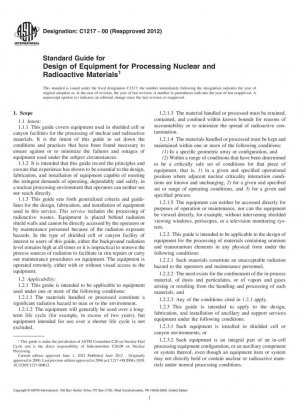 Guía estándar para el diseño de equipos para el procesamiento de materiales nucleares y radiactivos