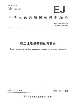 Requisitos sobre el sistema de gestión de calidad para la industria nuclear.