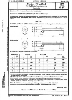 Casos 1 A 2 y 1 A 3 para dispositivos semiconductores; dimensiones principales