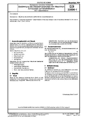 Emisión de polvo de equipos técnicos. Determinación del índice de emisión de polvo de las máquinas destinadas a su uso en mesas de trabajo. Parte 1: Método básico.