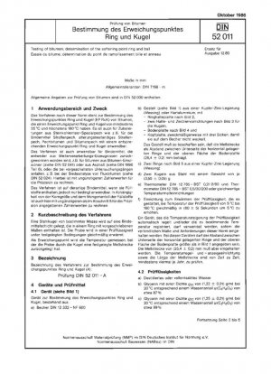 Prueba del punto de ablandamiento del asfalto mediante anillo y bola para determinar su valor
