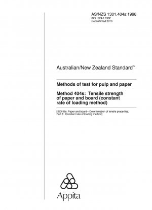 Métodos de prueba para pulpa y papel - Resistencia a la tracción del papel y cartón (método de velocidad de carga constante)