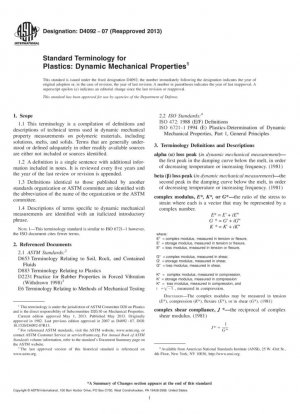 Terminología estándar para plásticos: propiedades mecánicas dinámicas