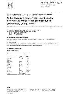 Especificación para tubos sin costura ablandados y trabajados en frío de aleación resistente al calor de níquel-cromo-titanio (base de níquel, Cr 19,5, Ti 0,4)