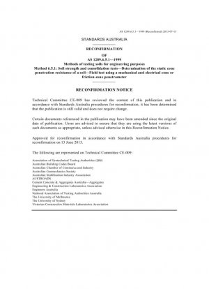 Métodos de prueba de suelos con fines de ingeniería - Pruebas de resistencia y consolidación del suelo - Determinación de la resistencia a la penetración del cono estático de un suelo - Prueba de campo utilizando un penetrómetro de cono mecánico y eléctrico o de cono de fricción
