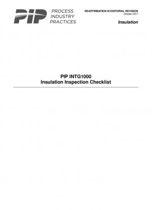 Lista de verificación de prácticas para inspección de aislamiento (PIP INTG1000)