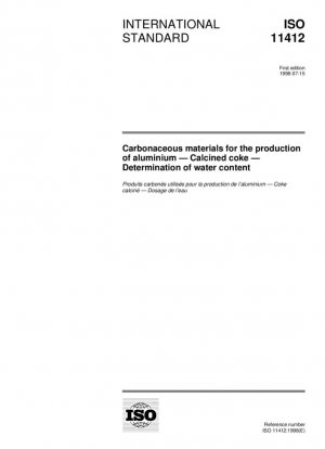 Materiales carbonosos para la producción de aluminio - Coque calcinado - Determinación del contenido de agua