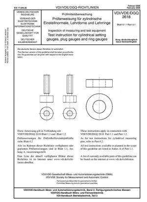 Inspección de equipos de medición y prueba: instrucciones de prueba para calibres de ajuste cilíndricos, calibres de tapón y calibres de anillo