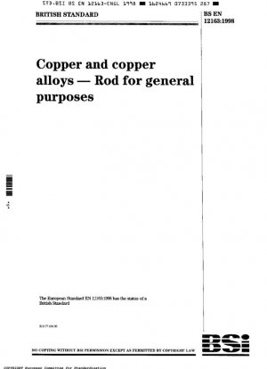 Cobre y Aleaciones de Cobre - Varilla para Fines Generales [Reemplazado: GME QN 405900, GME QN 406000, GME QN MS 6300, GME QN MS 7200]