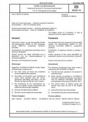 Buques y tecnología marina. Símbolos gráficos para la documentación técnica. Parte 16: Instalaciones de ventilación.