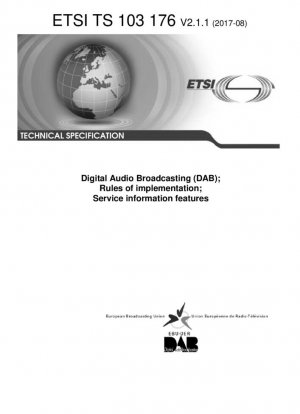 Radiodifusión de audio digital (DAB); Normas de implementación; Características de la información del servicio