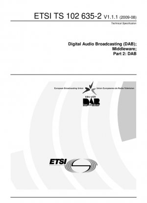 Radiodifusión de audio digital (DAB); software intermedio; Parte 2: DAB