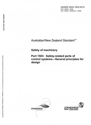 Seguridad de las máquinas - Partes de los sistemas de control relacionadas con la seguridad - Principios generales de diseño
