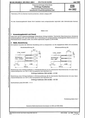 Termistores; PTC para protección térmica de máquinas; categoría climática HFF