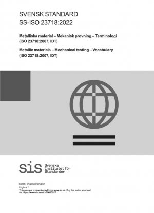 Materiales metálicos - Pruebas mecánicas - Vocabulario (ISO 23718:2007, IDT)