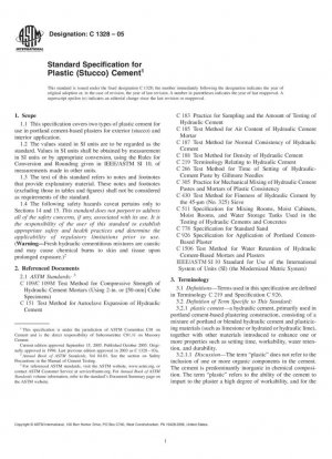 Especificación estándar para cemento plástico (estuco)