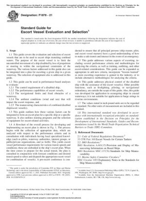 Guía estándar para la evaluación y selección de embarcaciones de escolta