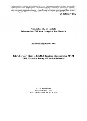 F0363-Método de prueba estándar para pruebas de corrosión de juntas