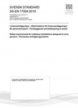 Requisitos de seguridad para instalaciones de teleféricos destinadas a transportar personas - Prevención y lucha contra incendios