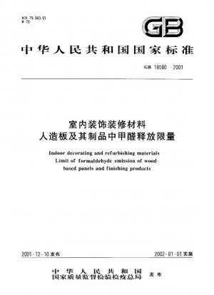Materiales de decoración y renovación de interiores. Límite de emisión de dehído formal de paneles y productos de acabado a base de madera.