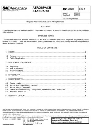 Interfaz de montaje de conexión de barra de remolque de aeronaves regionales