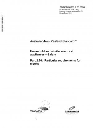 Aparatos electrodomésticos y similares - Seguridad - Parte 2.26: Requisitos particulares para los relojes
