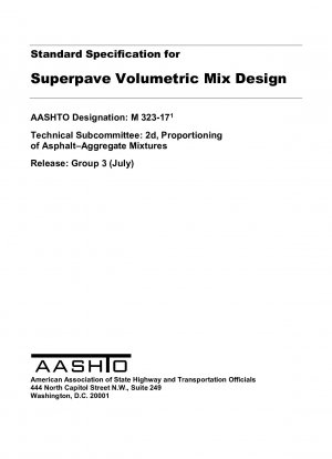 Especificación estándar para el diseño de mezcla volumétrica Superpave
