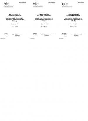 ACTAS del Simposio de expertos de la CIE sobre incertidumbres de medición en fotometría y radiometría para la industria
